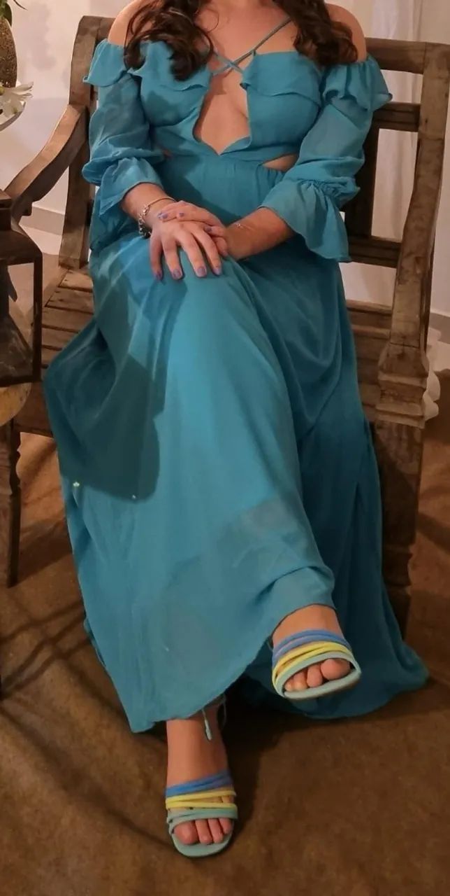 Vestido da Dot Clothing GG Azul Tiffany  - Foto 3