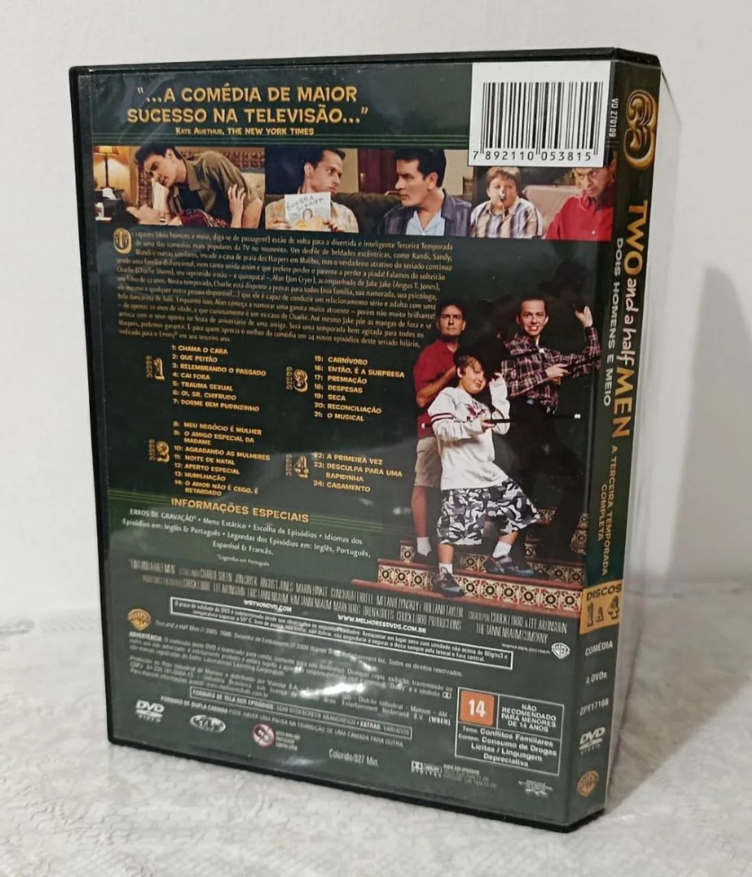 Box DVDs Two And A Half Men - Dois Homens e Meio 3° temporada, 4 discos - Foto 4