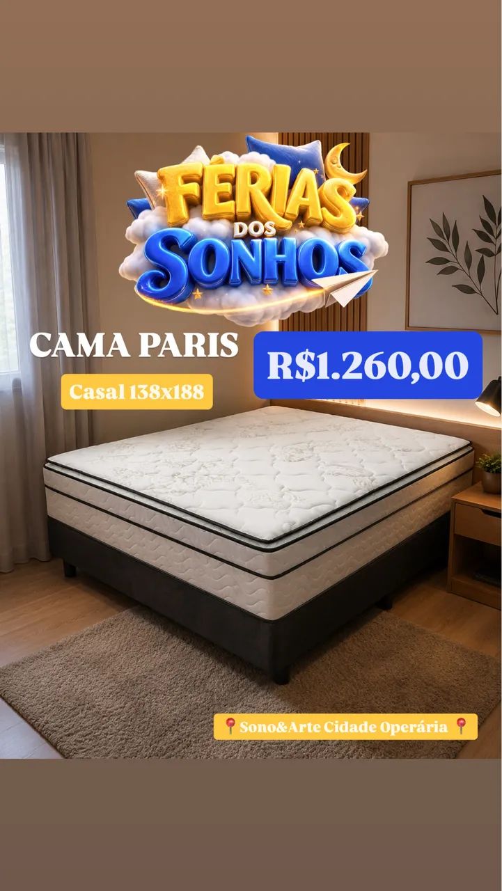 CAMA CASAL PARIS MOLAS ENSACADAS