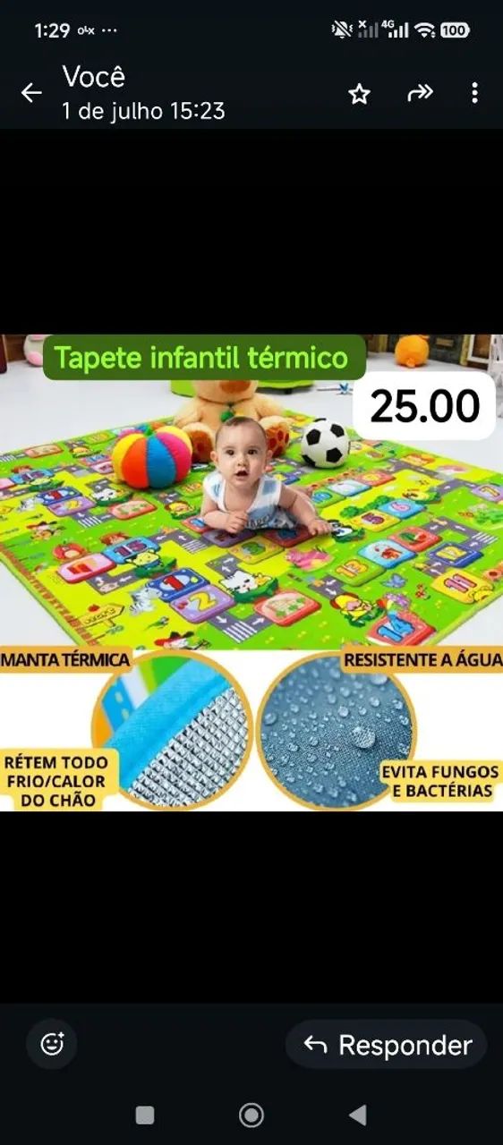 Tapete térmico 2 em 1 infantil 