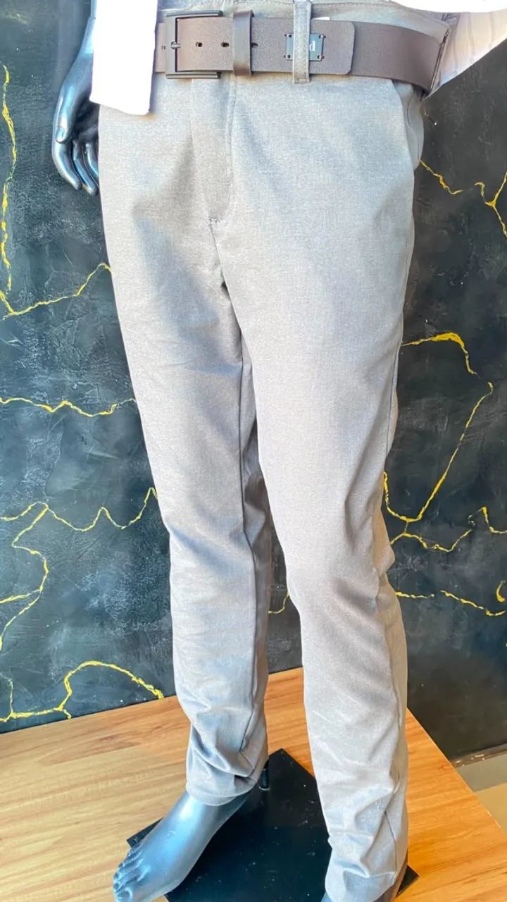 Calça Masculina Slim Cinza - Peça Nova