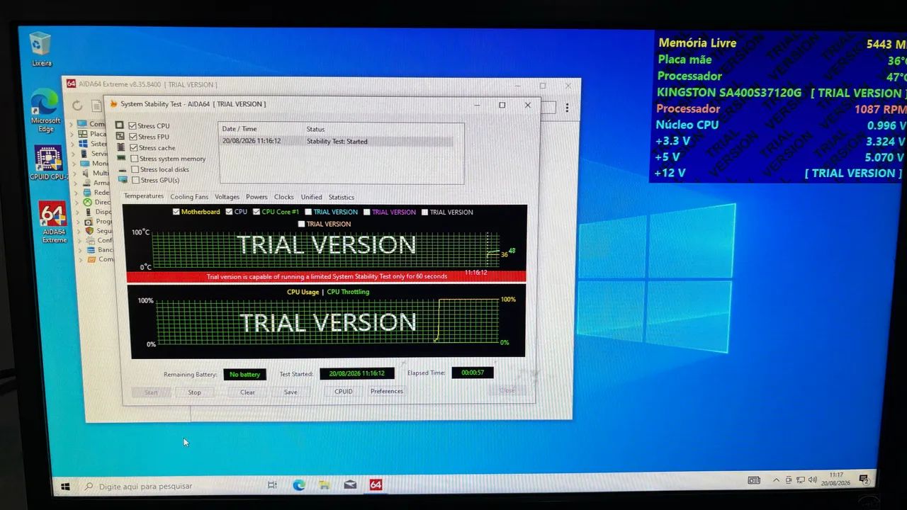 Kit Intel Core i5 7400 + Gigabyte B250M - Foto 5