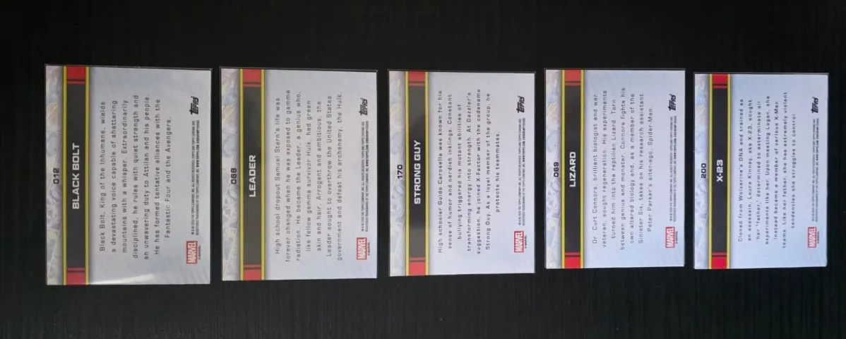 LOTE 5 CARDS NUMERADOS TOPPS CHROME MARVEL 2026 - Foto 2