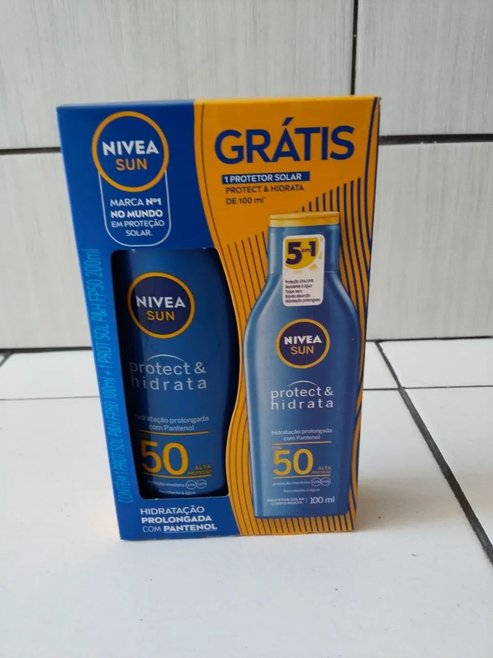 Protetor Solar FPS 50 Nivea. 200ml +100ml.