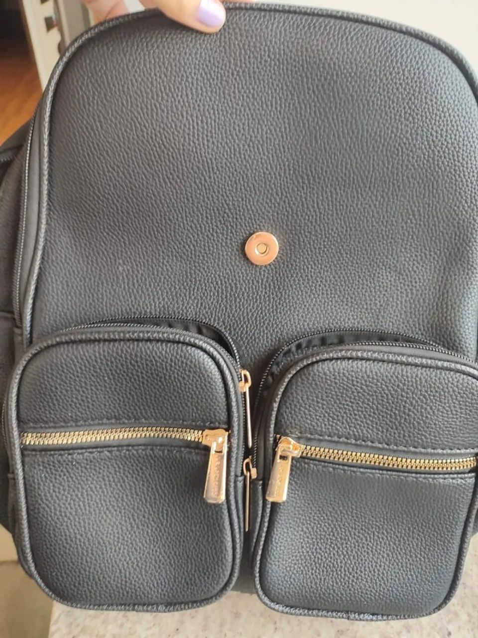 Bolsa mochila preta - Foto 5