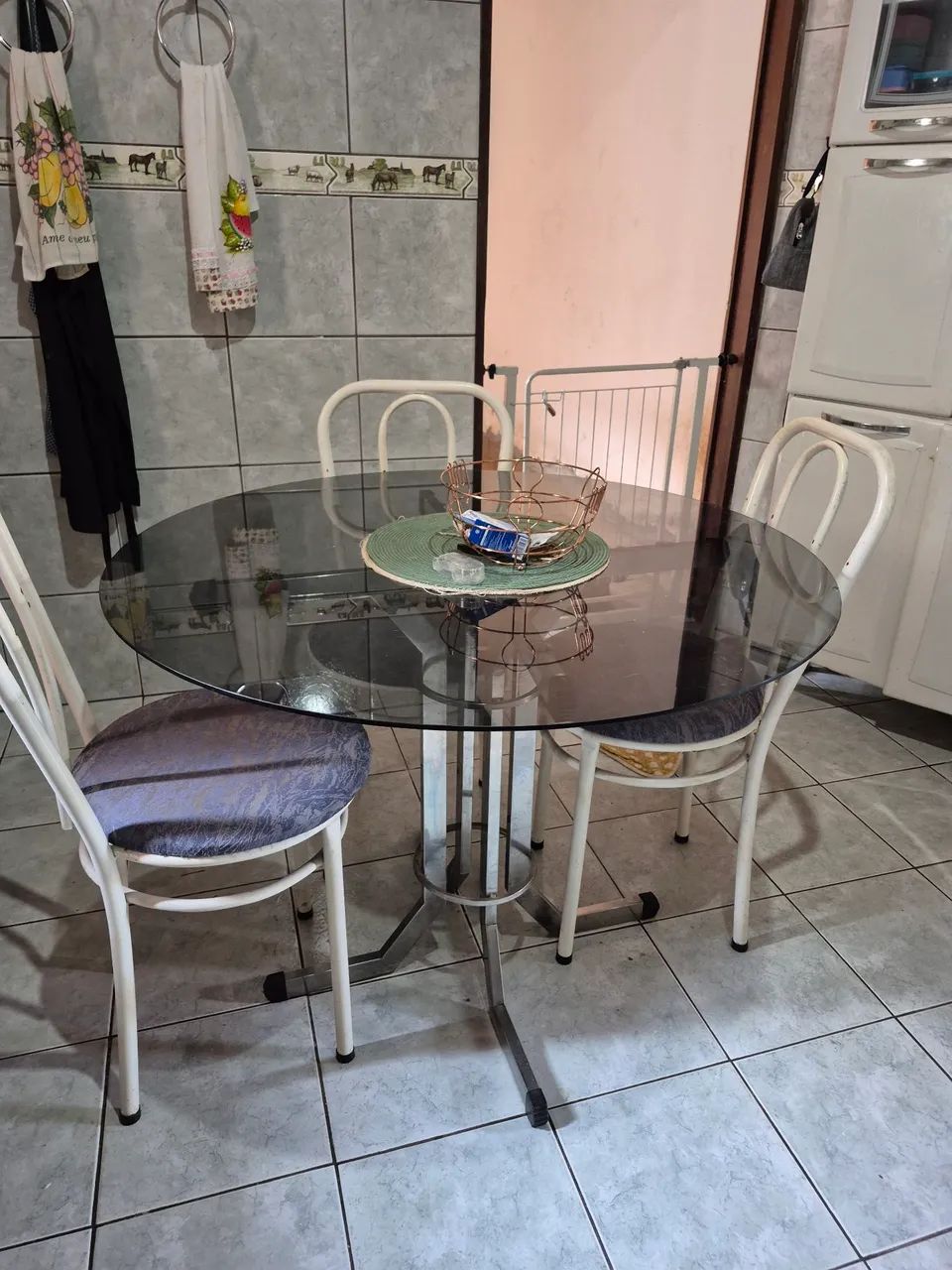 Vendo mesa de vidro redonda