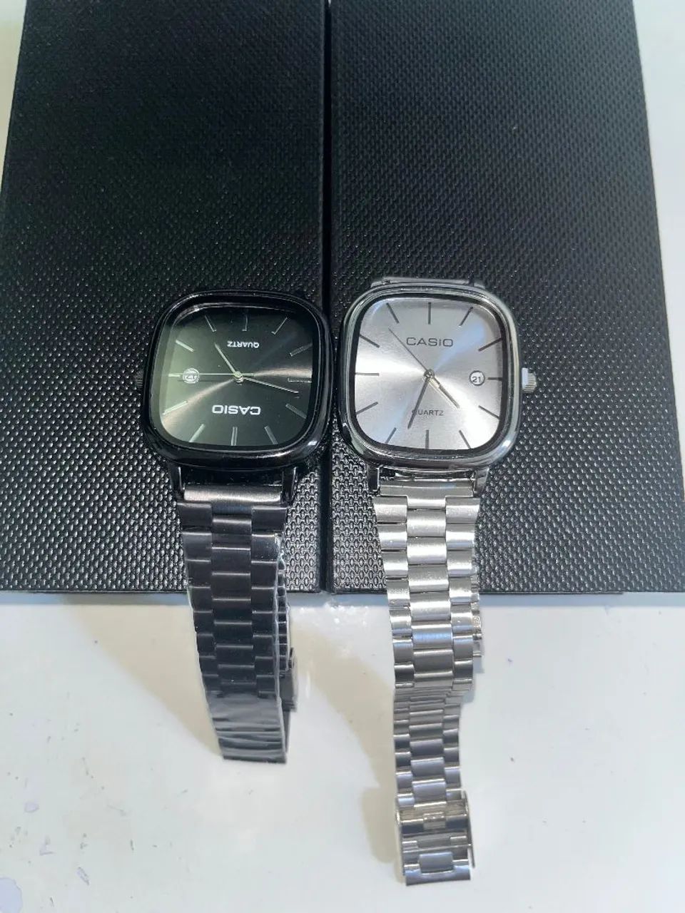 KIT 2 RELÓGIOS CASIO QUARTZ (PRETO E PRATA) - Foto 4