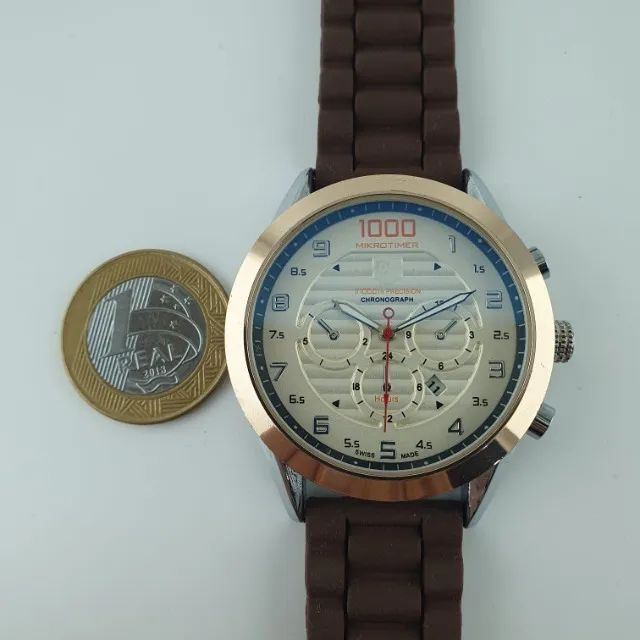 Relógio Mikrotimer 1000 Mod MK8267 Masculino Social - Foto 5