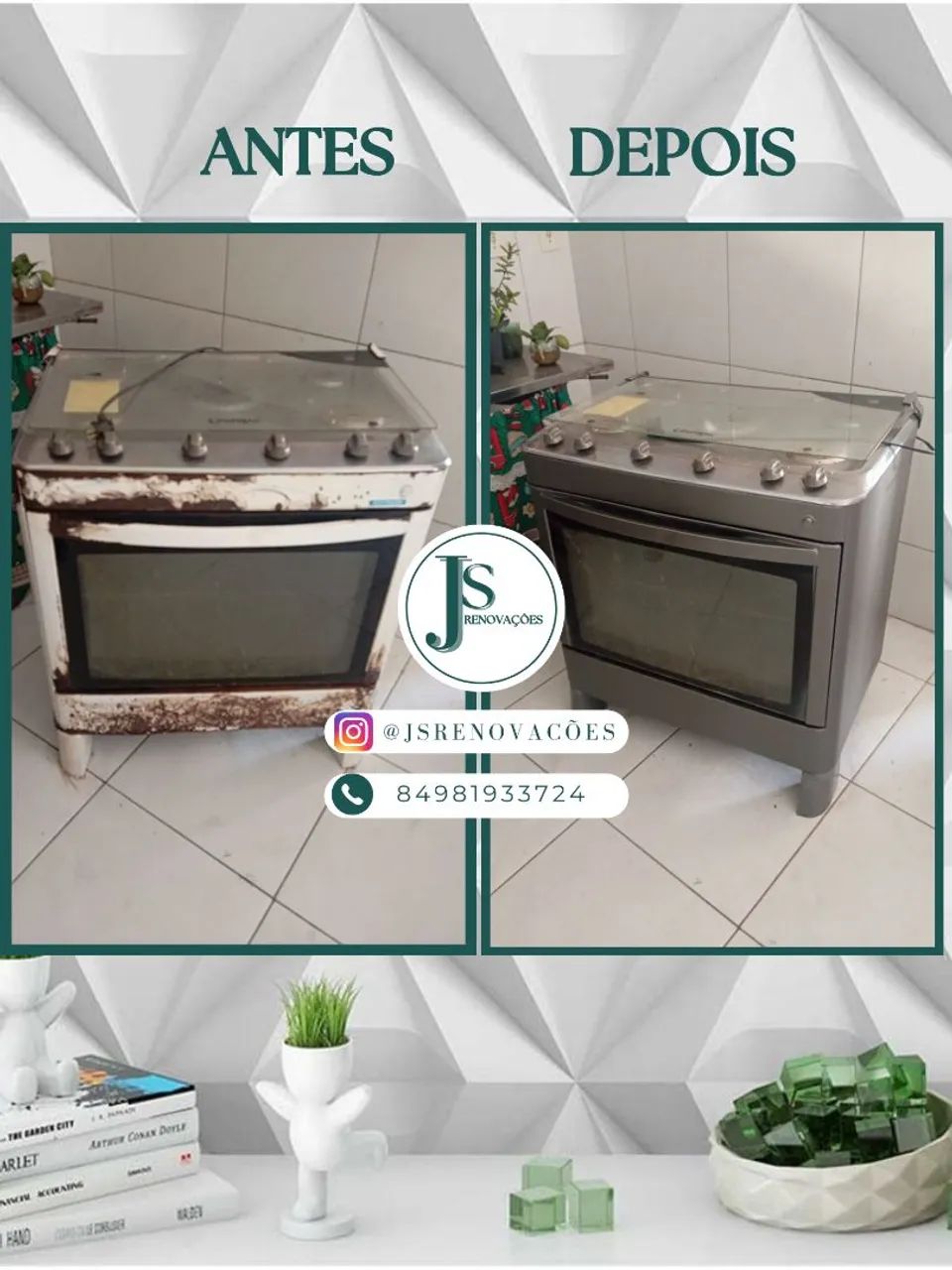 Envelopamento de móveis e eletrodomésticos películas residencial adesivo * - Foto 4