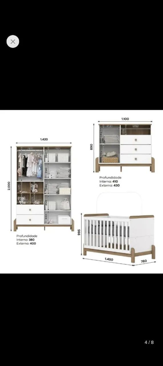 Jogo de quarto para bebe482680648269844481