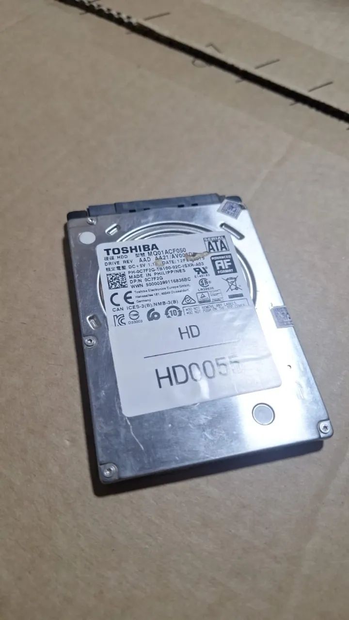 HD Toshiba 500GB 2,5" SATA MQ01AC - Notebook