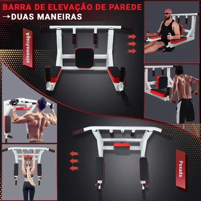 Paralela Abdominal E Tríceps Com Encosto + Barra Fixa Mista - Foto 5