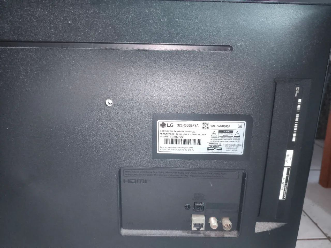 Smart TV LG 32? HD - Modelo 32LR650BPSA + Controle e Suporte - Foto 3