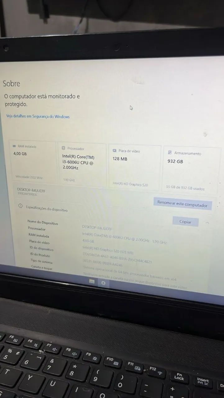 VENDO NOTEBOOK I3-6006U 4Gb Ram 1TB HD - Foto 2