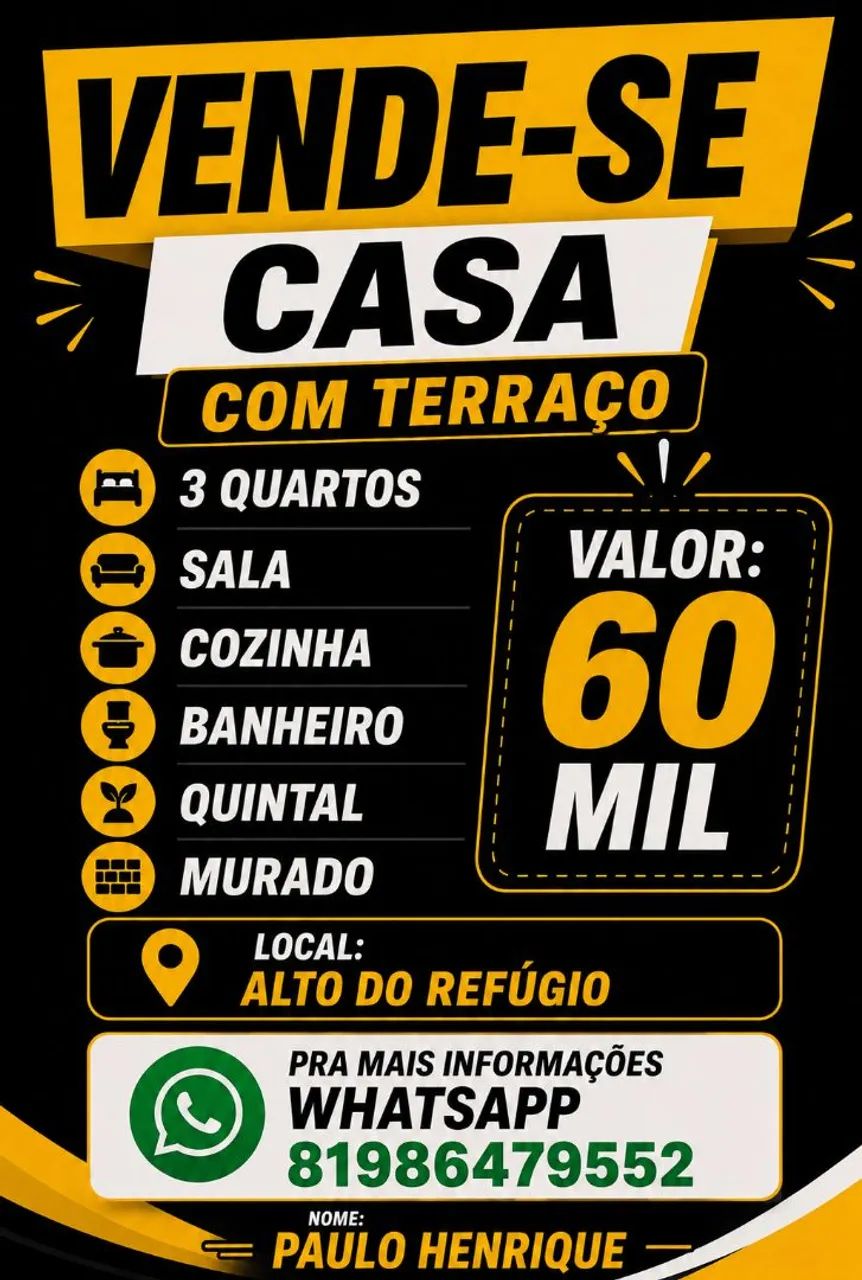 CASA NO ALTO DO REFÚGIO 