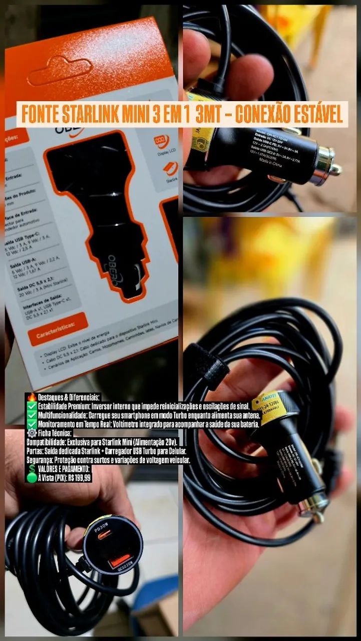 STARLINK MINI NOVA 1 MÊS GRÁTIS E ACESSÓRIOS  - Foto 3