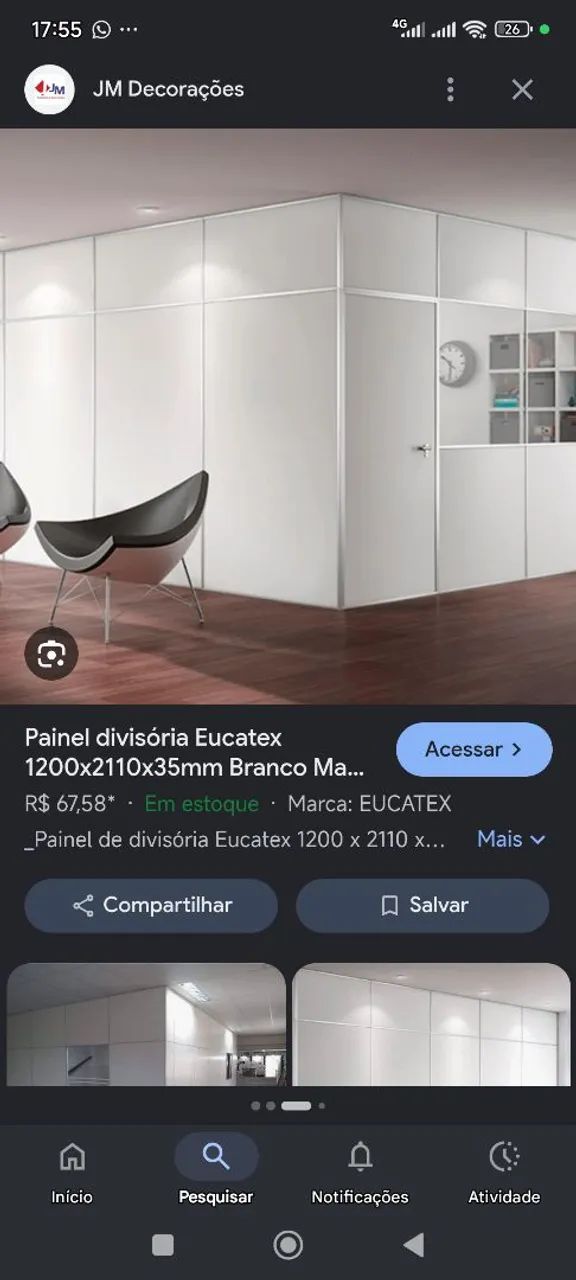 Divisoria Eucatex 