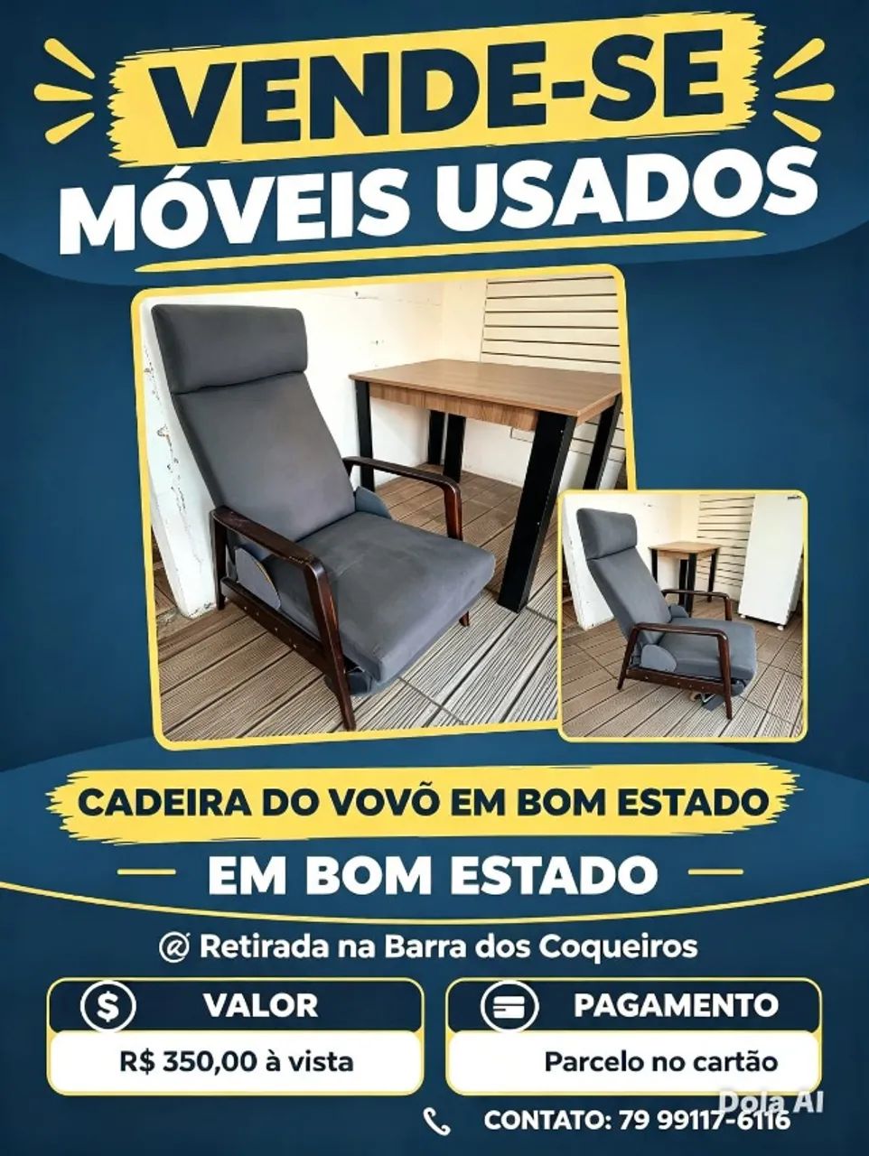 CADEIRA DO PAPAI ANTIGA 