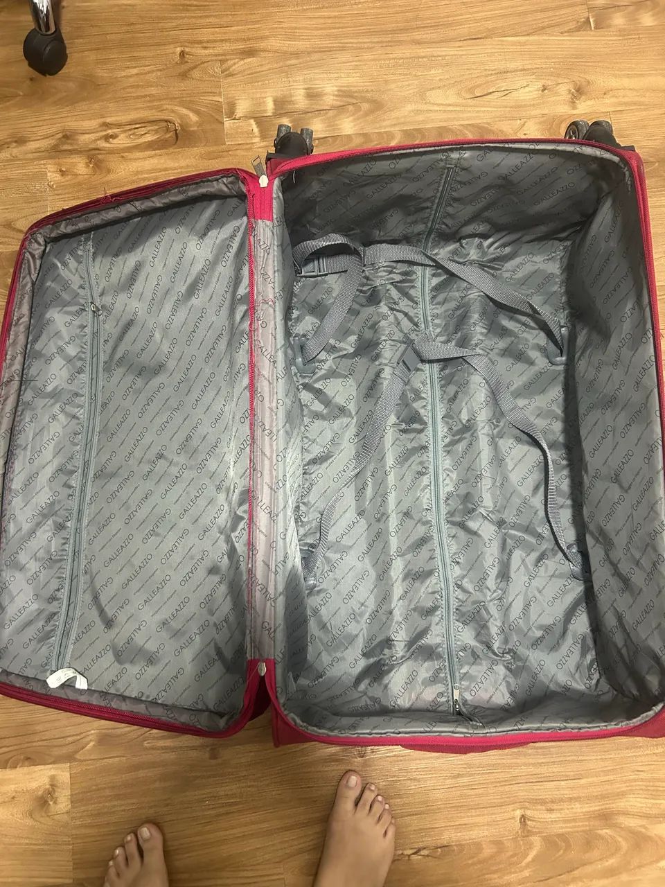 Mala 32kg 75x50x30 vermelha - Foto 5