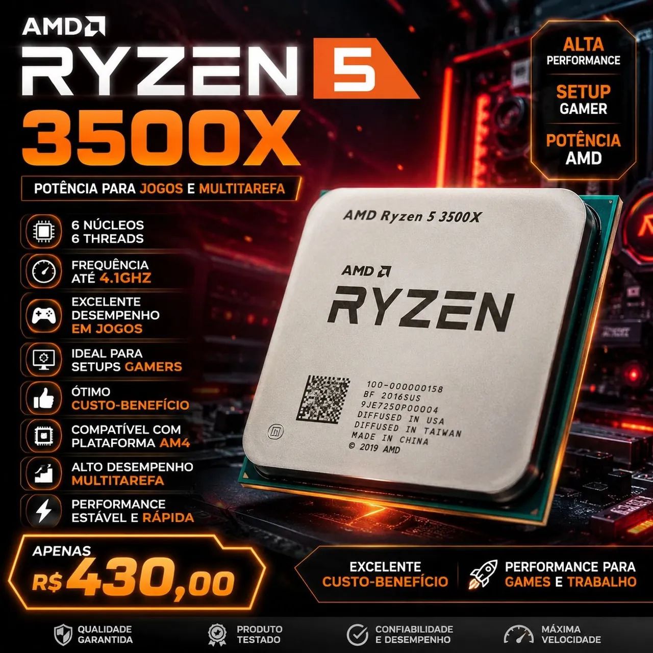 AMD Ryzen5 3500 Palit GTX1650SUPERセット PROCESSADOR GAMER AMD RYZEN 5 3500X ? - Processadores - Jardim Dom