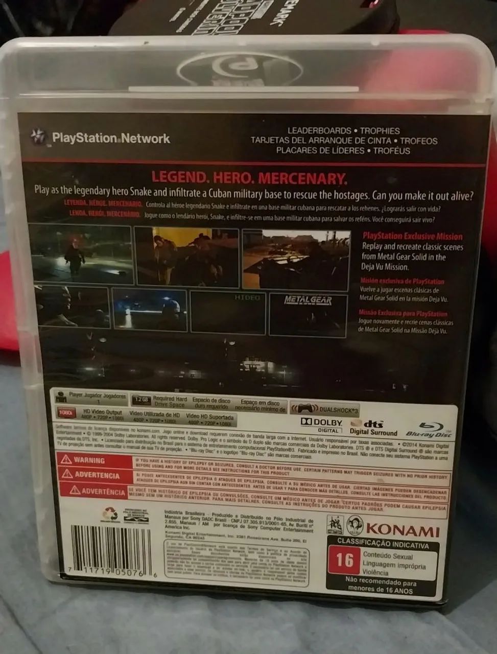 PS3 Metal Gear Solid V ground heroes zerado - Foto 5