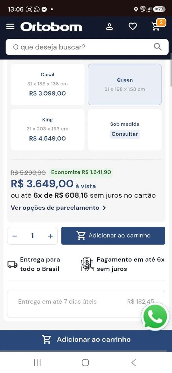 Colchão liberty Quem size  - Foto 3