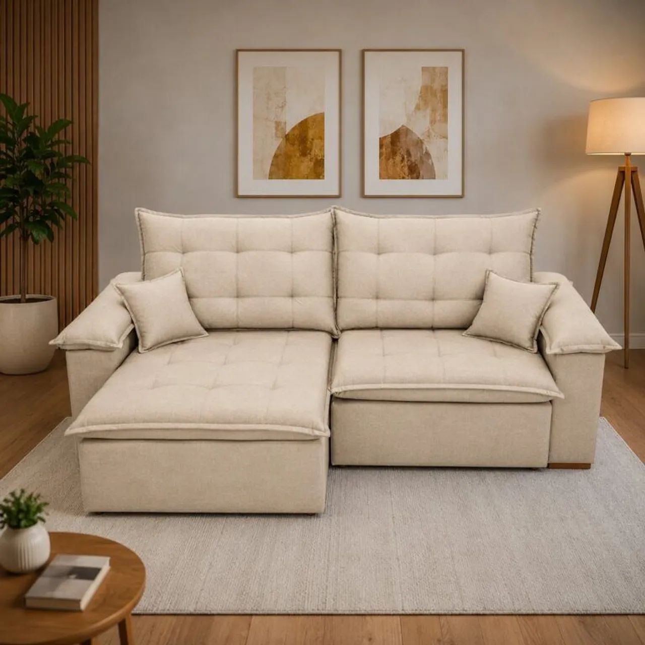 Sofa Retrátil e Reclinável Nigeri 2.50m - Entrega Rápida  - Foto 2
