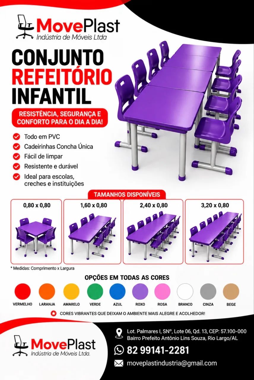 Cadeiras escolares 