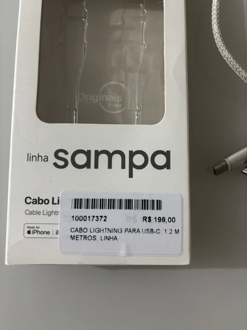 Fone com fio + cabo carregador original Apple  - Foto 4
