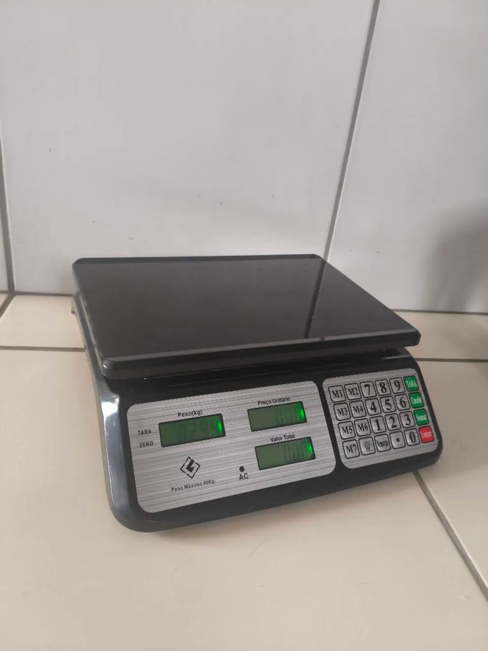 Balança digital 40 kg bateria scyle - Foto 4
