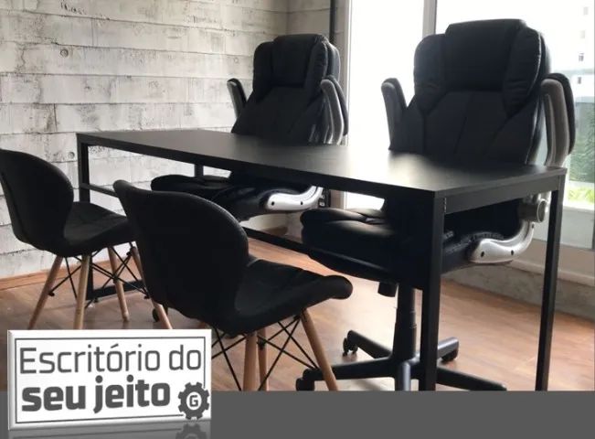  Escrivaninha 1,80m NOVA Mesa de Escritório Industrial Multiuso Computador Gamer Notebook