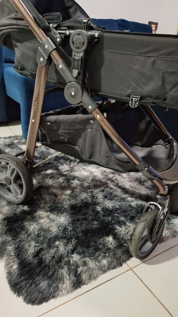 Carrinho de Bebê Olympus Black + Base e Bebê Conforto* - Galzerano - Foto 4