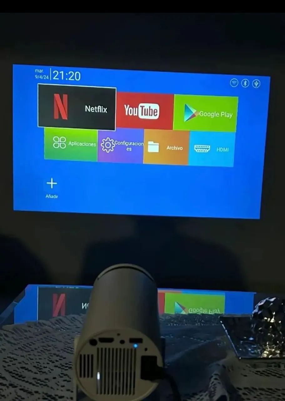 Projetor Smart de vídeo HDMI Hy300 - Tela até 150 polegadas + Streaming - Foto 5