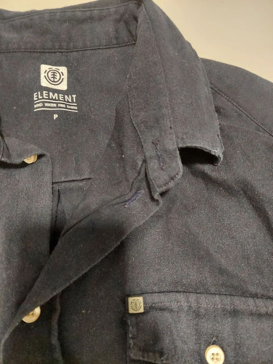 CAMISA CASUAL AZUL-MARINHO ELEMENT!!!! - Foto 2