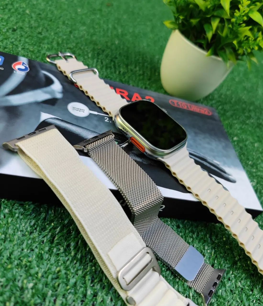 Smartwatch T10 ultra2 com três pulseiras - Foto 5