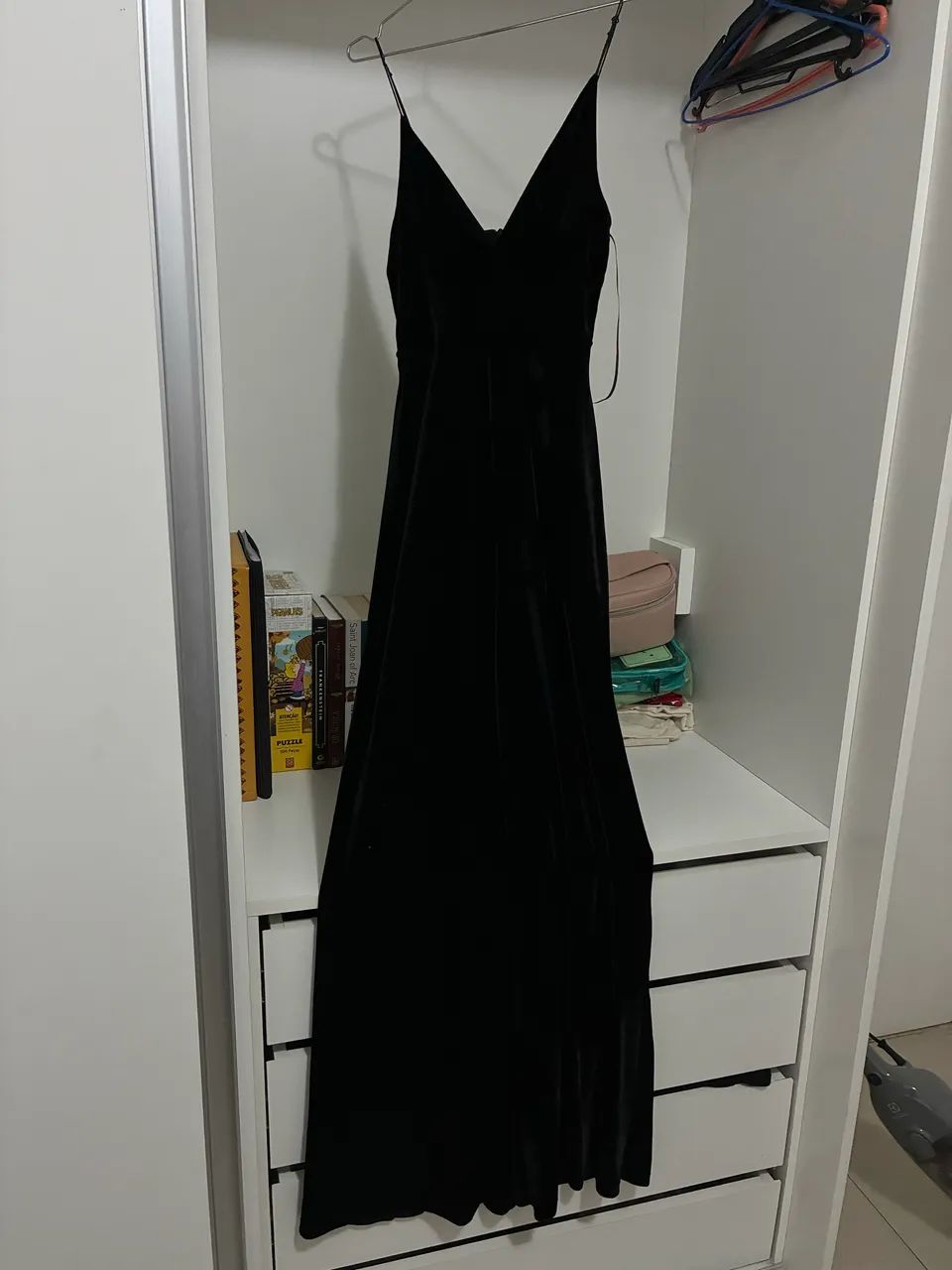 macacão de veludo preto p