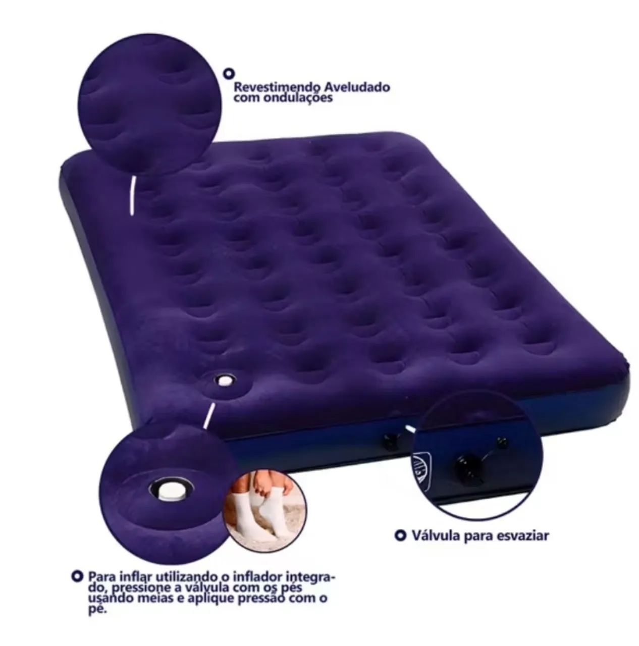 Colchao inflável solteiro e casal