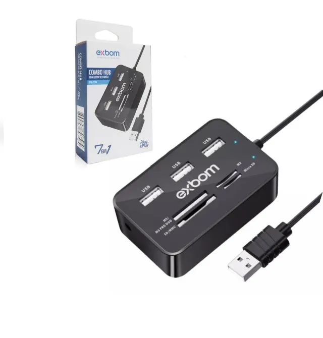 7-in-1 USB Hub with Card Reader by Exbom