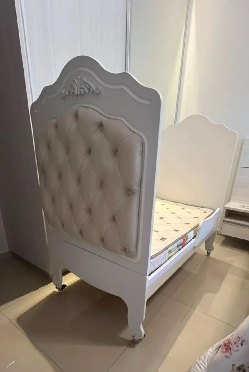 Berço mini cama branco com Capitonê. - Foto 3