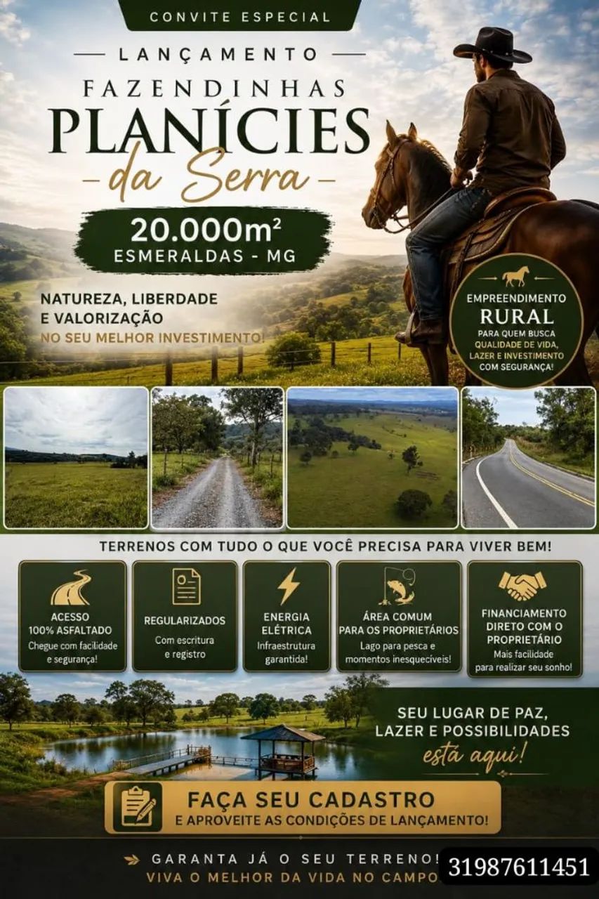 Fazenda módulo rural em esmeralda 