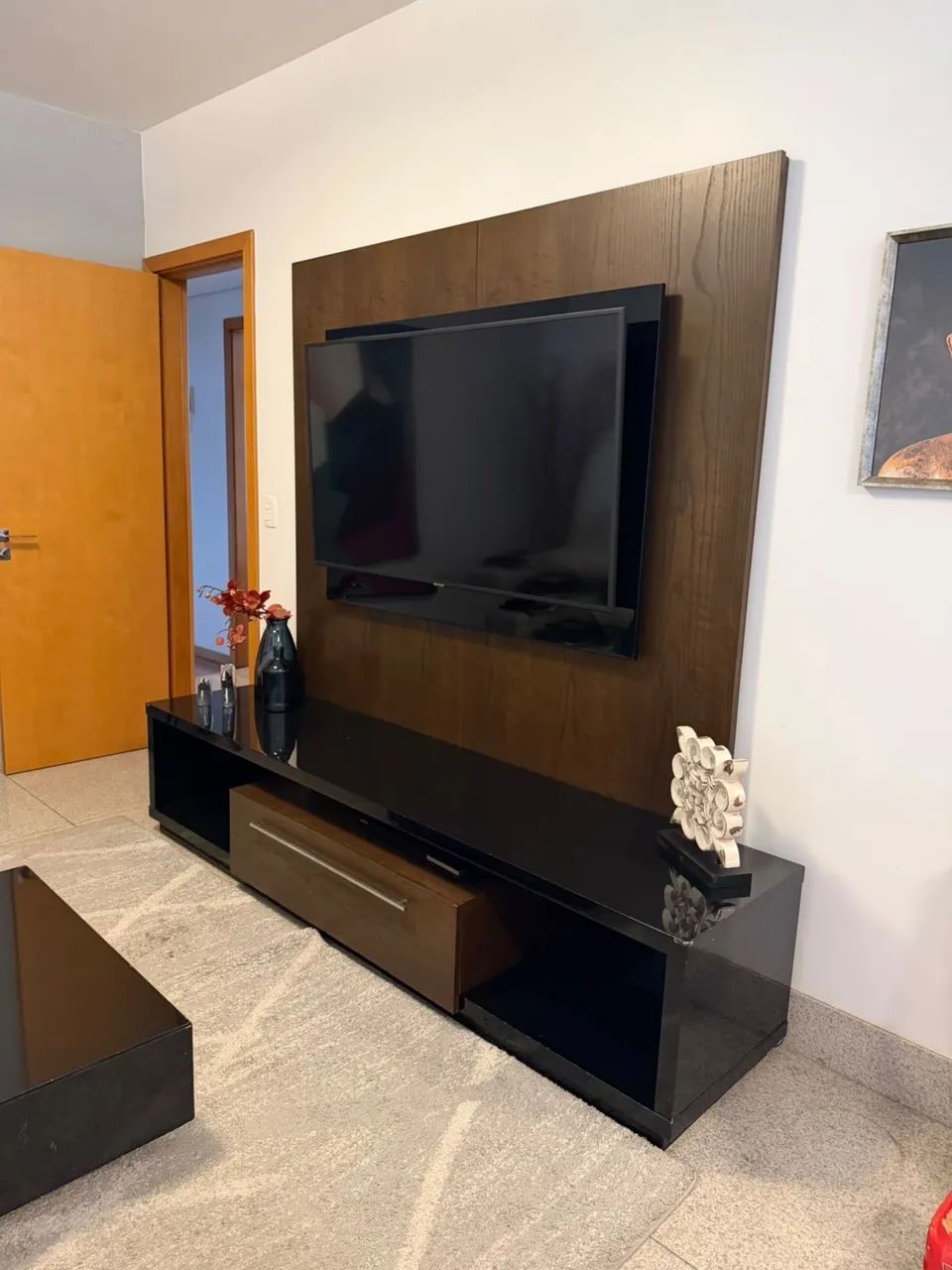 Hack televisão com painel em madeira  - Foto 5