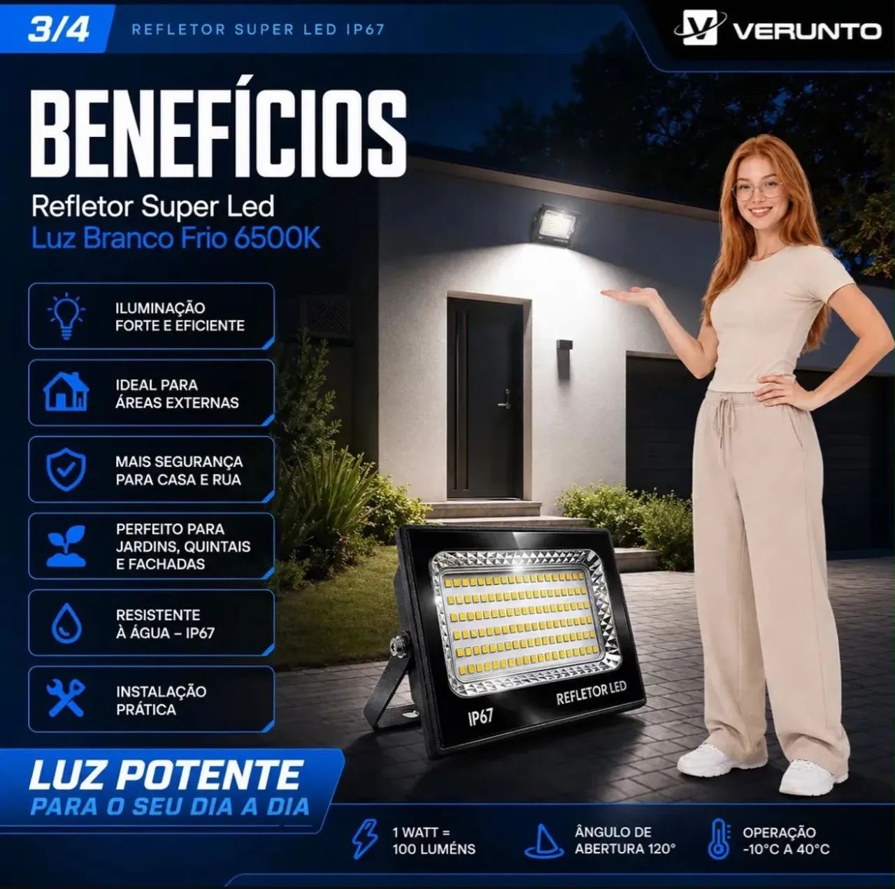 KIT 2 REFLETORES SUPER LED - Foto 2