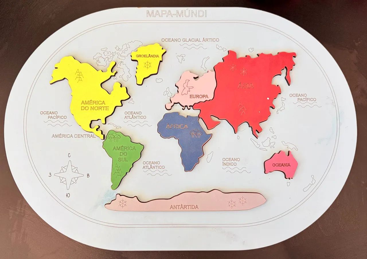 Quebra Cabeça Mapa Mundi 