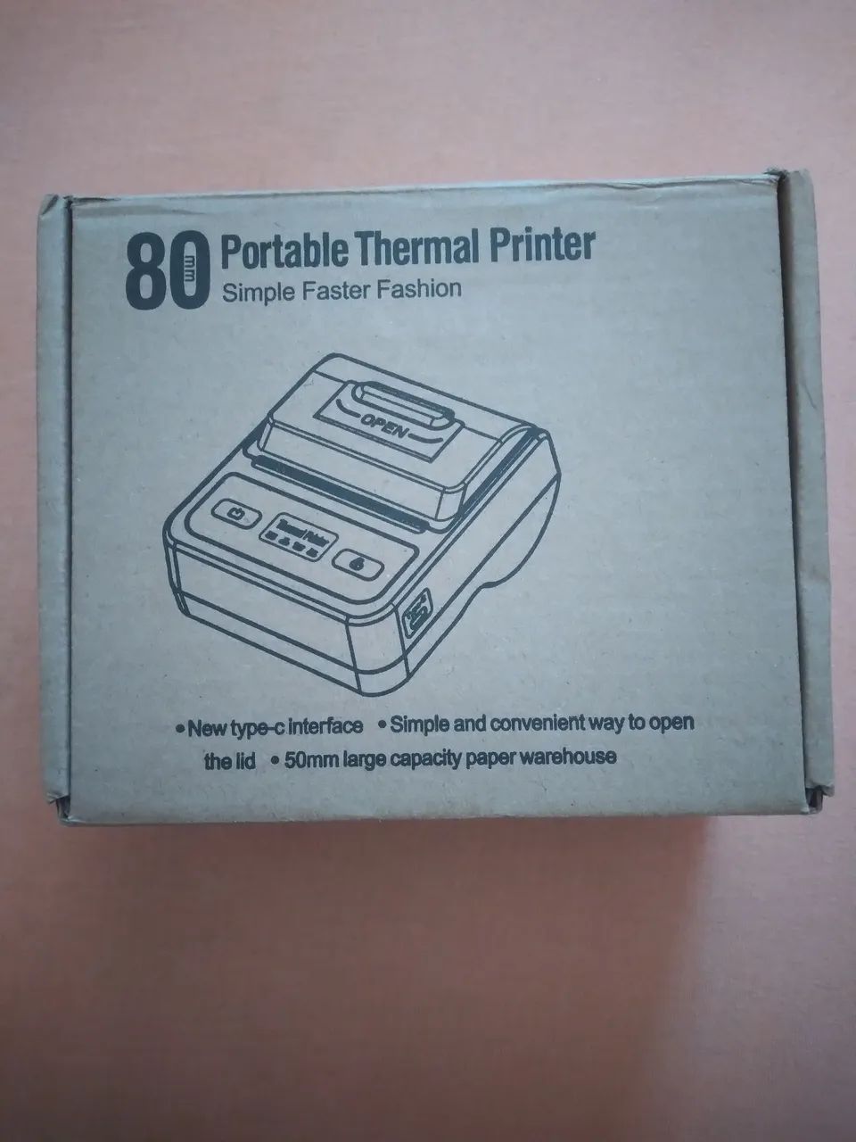 Impressora termica portatil Bluetooth 80mm 