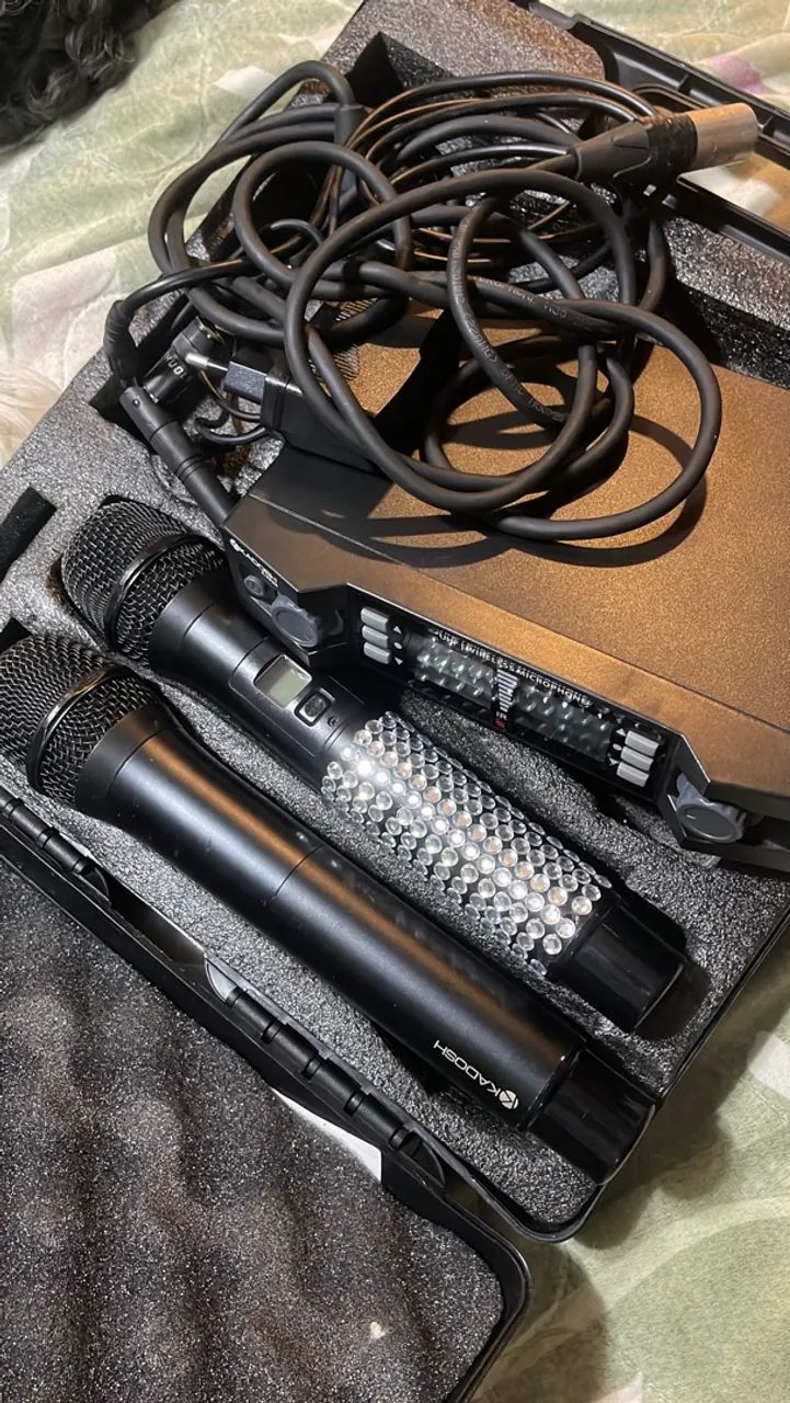 Microfone sem fio duplo 