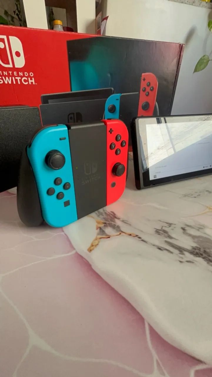 Nintendo switch V2 completo com nota fiscal - Foto 5