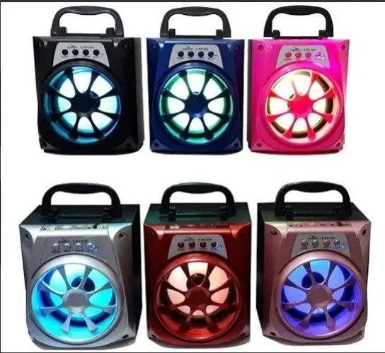 Caixa De Som Bluetooth Usb Display Led