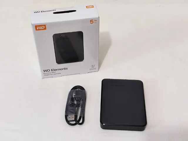 Hd Externo Wd Elements 5tb Wdbu6y0050bbk Usb 3.0 (Usado) Hd Externo Wd Elements 5tb Wdbu6y