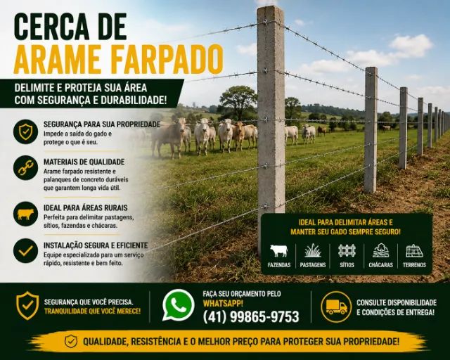Arame farpado Vonder 100m 250m 500m