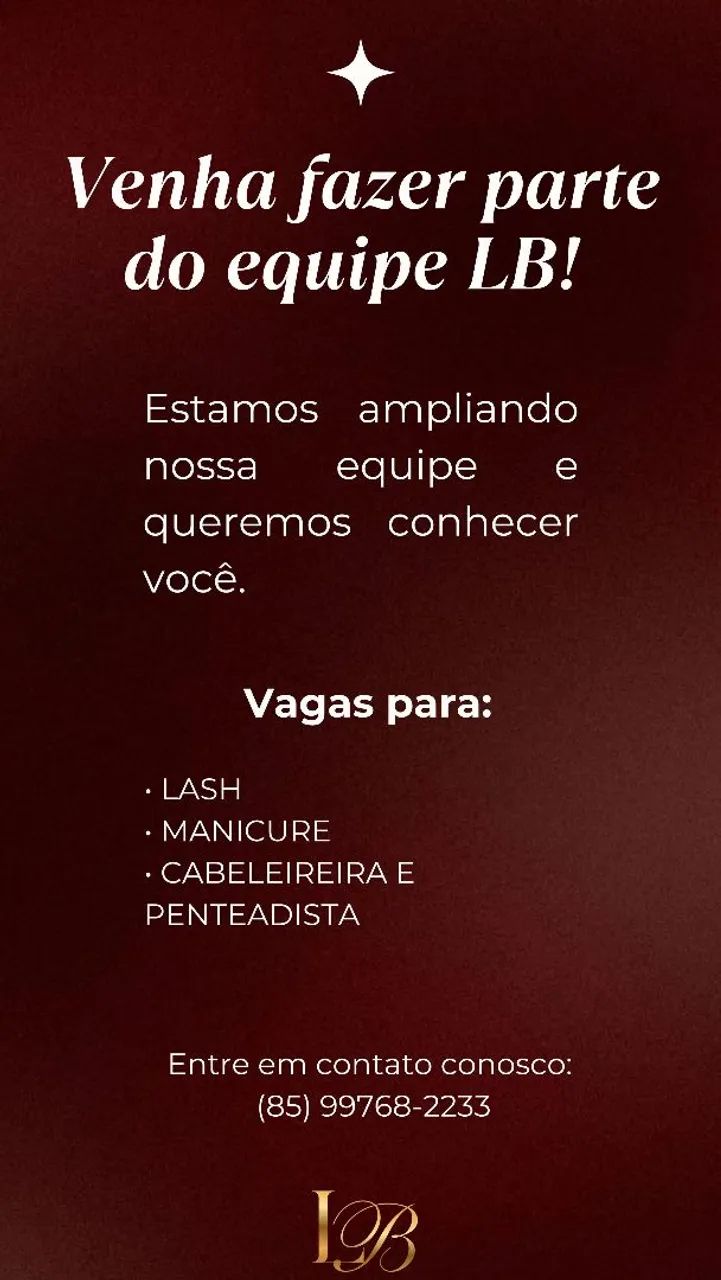 TEMOS VAGAS!